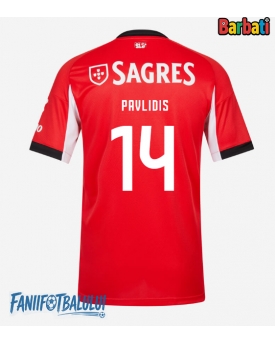 Benfica Vangelis Pavlidis #14 Tricou Fotbal Replică 2025-26 Barbati Acasa